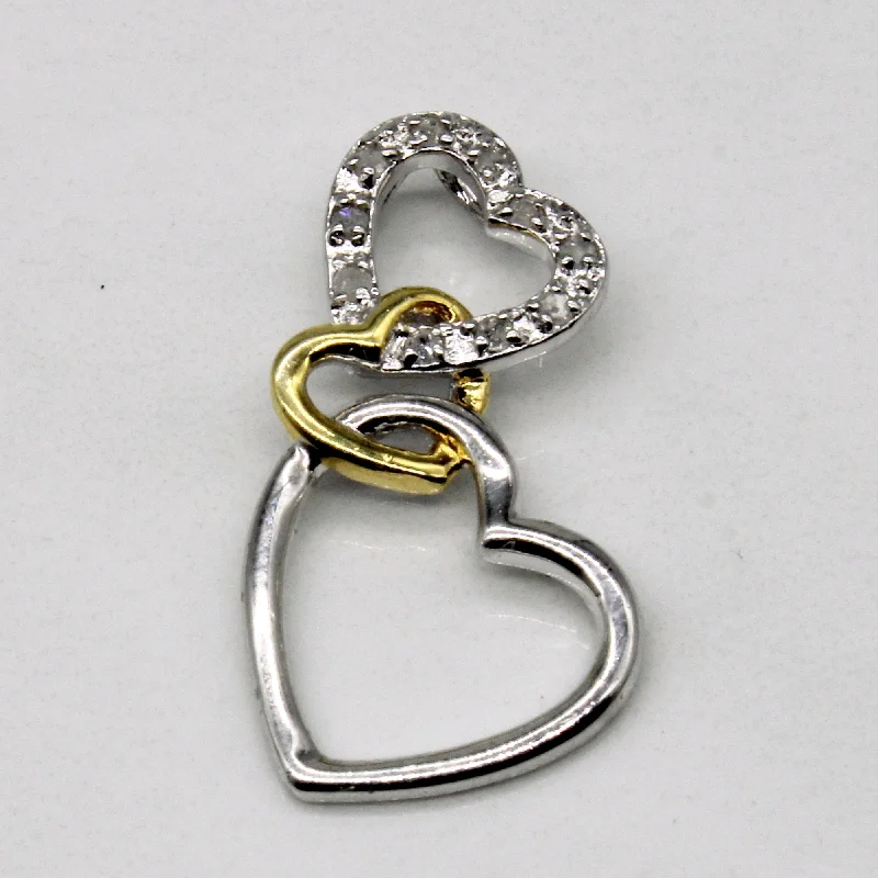 delicate pearl bracelet Diamond Heart Pendant | 0.07ctw |