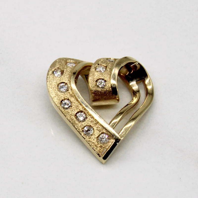 unique gemstone cocktail ring Diamond Heart Pendant | 0.10ctw |