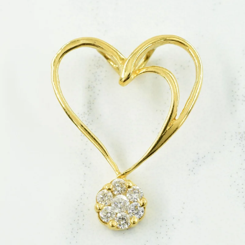 personalized couple’s keychain pendant Diamond Heart Pendant | 0.10ctw |