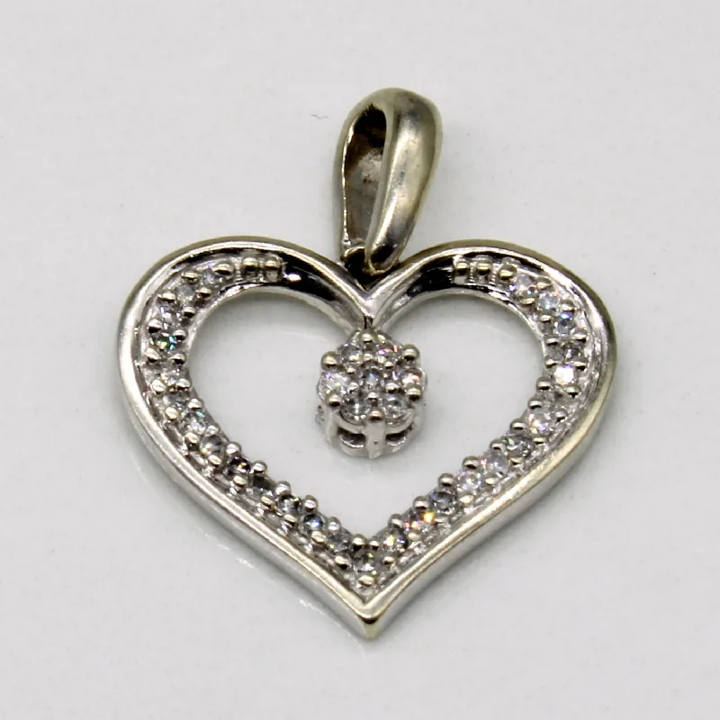 celestial zodiac sign necklace Diamond Heart Pendant | 0.10ctw |