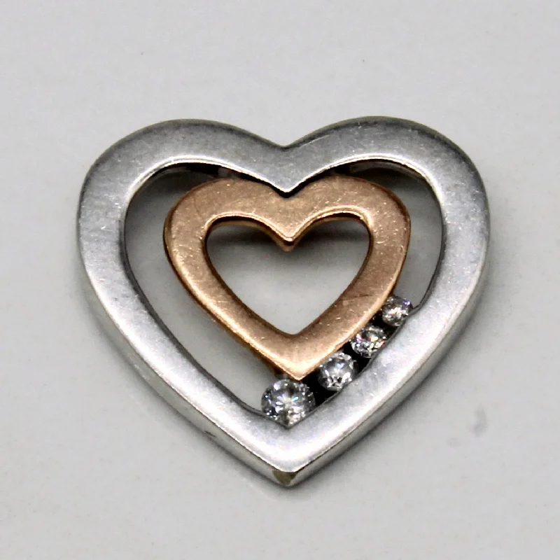 minimalist infinity ring Diamond Heart Pendant | 0.12ctw |