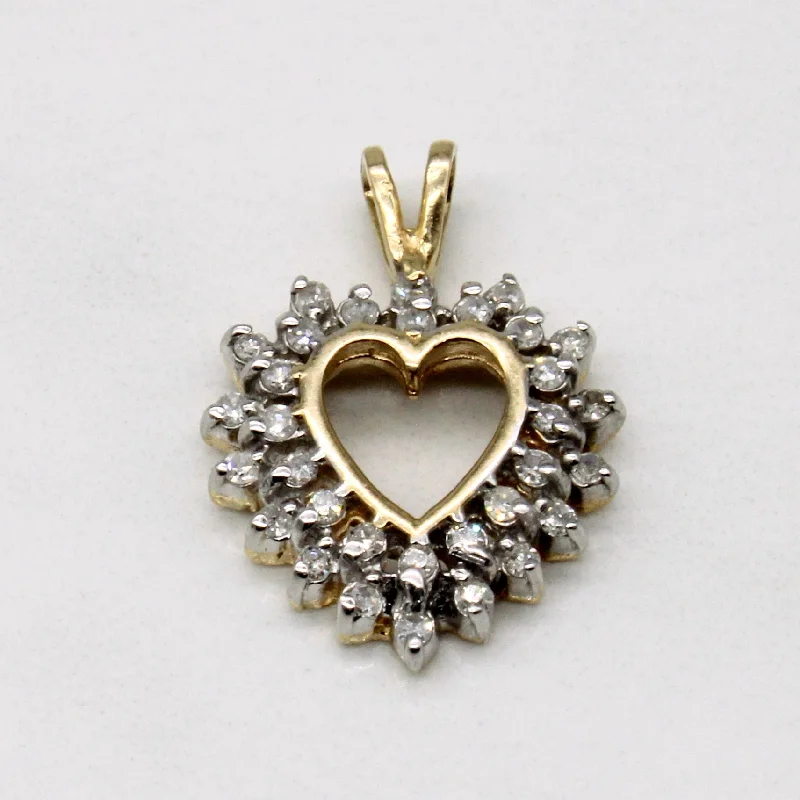 handcrafted sterling silver necklace Diamond Heart Pendant | 0.17ctw |