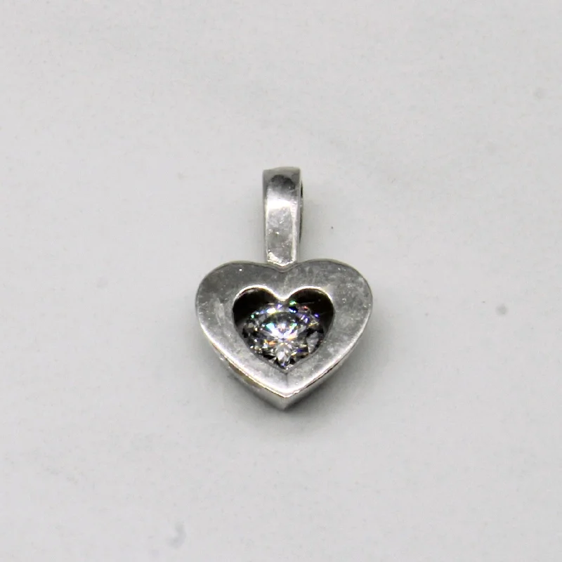 emerald gemstone earrings Diamond Heart Pendant | 0.20ct |