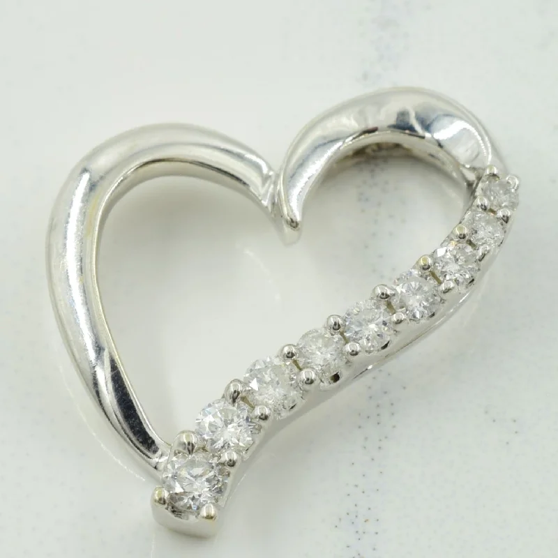 minimalist gemstone stud earrings Diamond Heart Pendant | 0.20ctw |