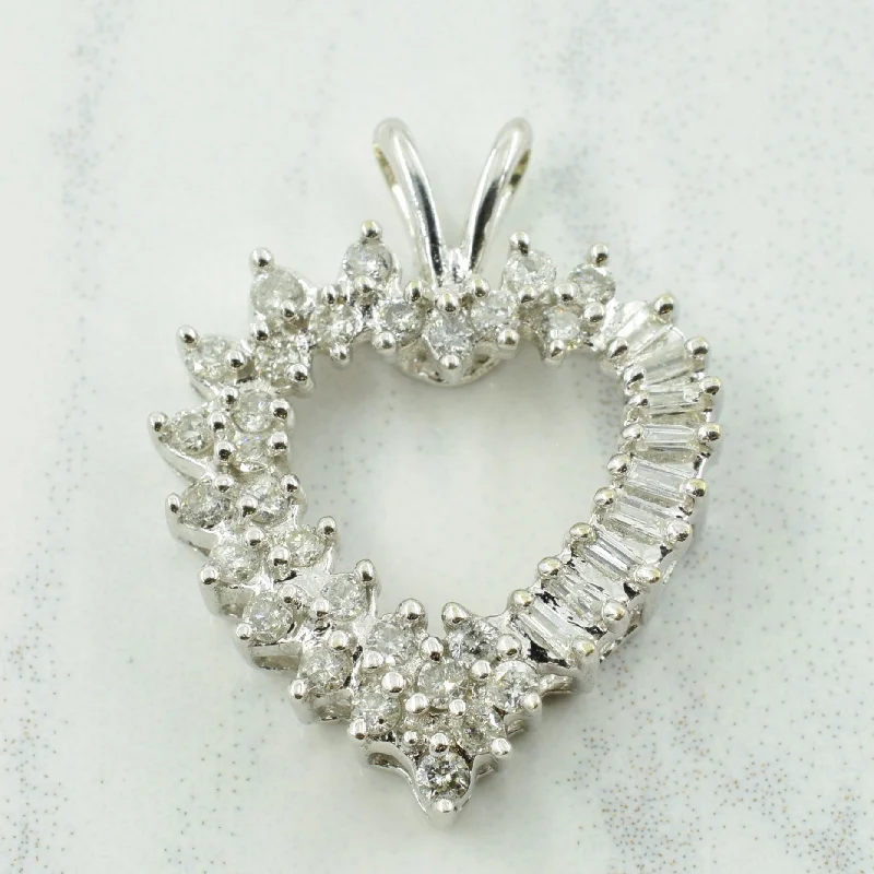 unique square diamond ring Diamond Heart Pendant | 0.35ctw |