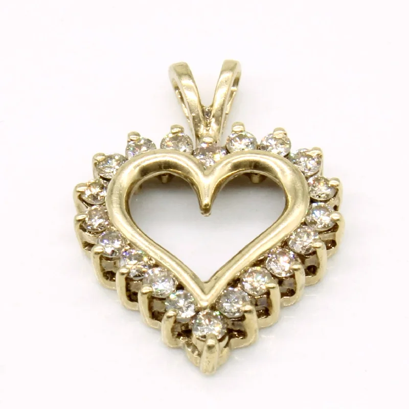 titanium spinner ring anxiety relief Diamond Heart Pendant | 0.50ctw |
