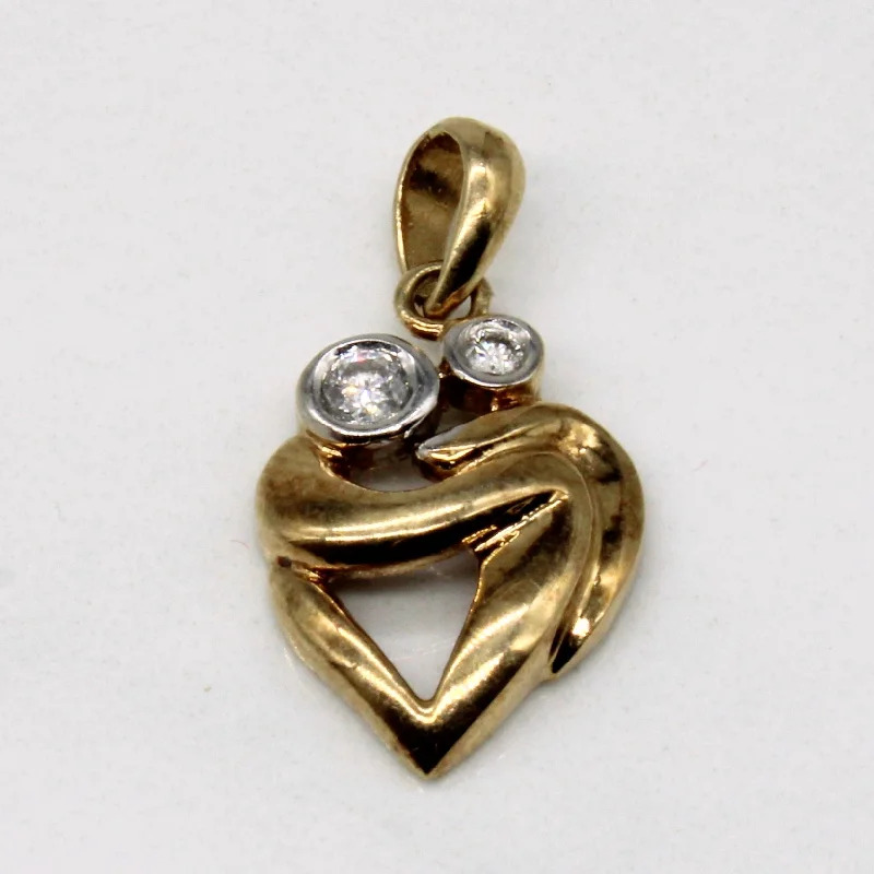dainty feather charm necklace Diamond Hugging Pendant | 0.08ctw |