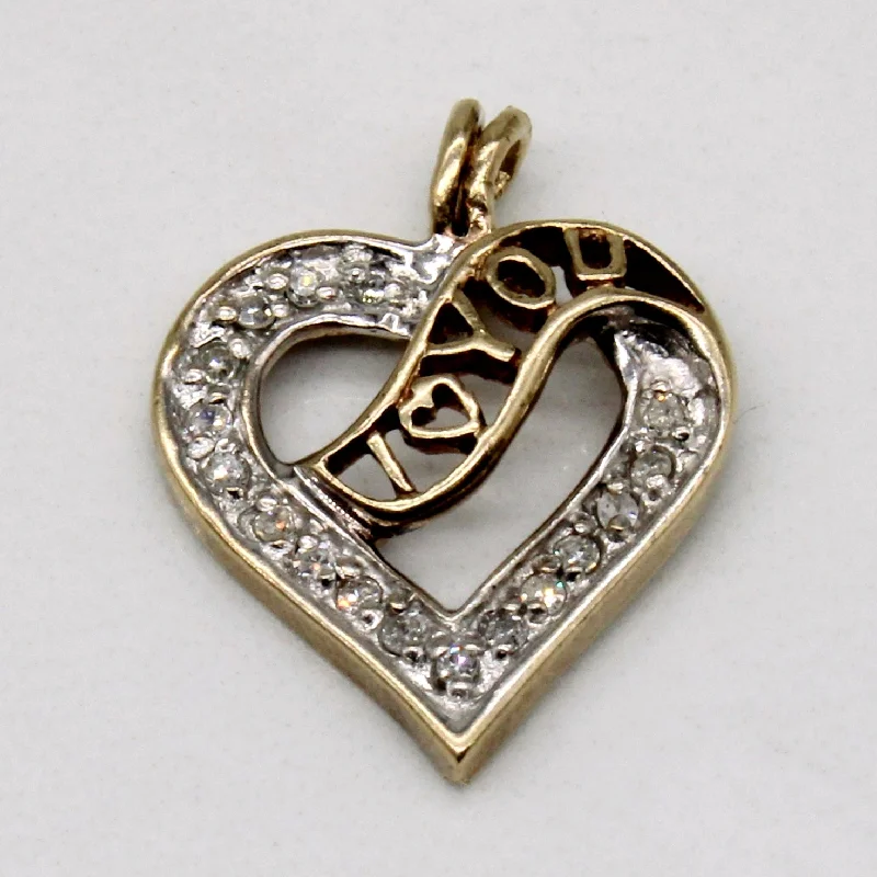 Diamond 'I Love You' Heart Pendant | 0.08ctw |