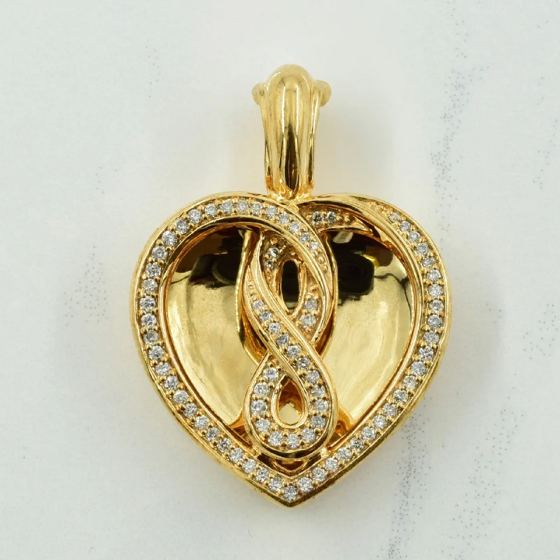 rose gold bezel ring Diamond Infinity Heart Pendant | 0.34ctw |
