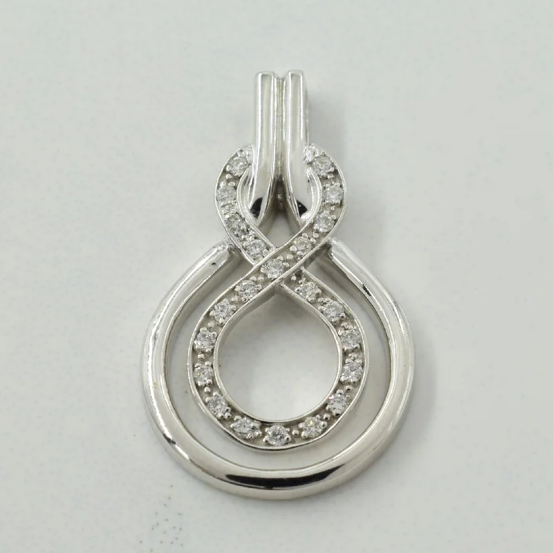custom gold name necklace Diamond Infinity Loop Pendant | 0.08ctw |