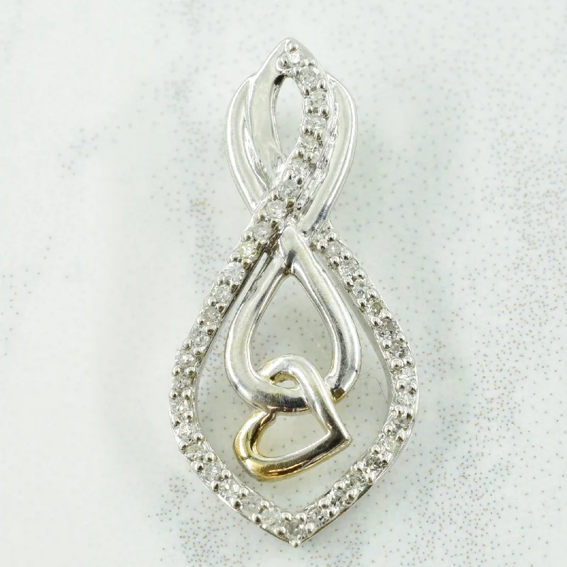 men’s sterling silver cufflinks Diamond Infinity Pendant | 0.12ctw |