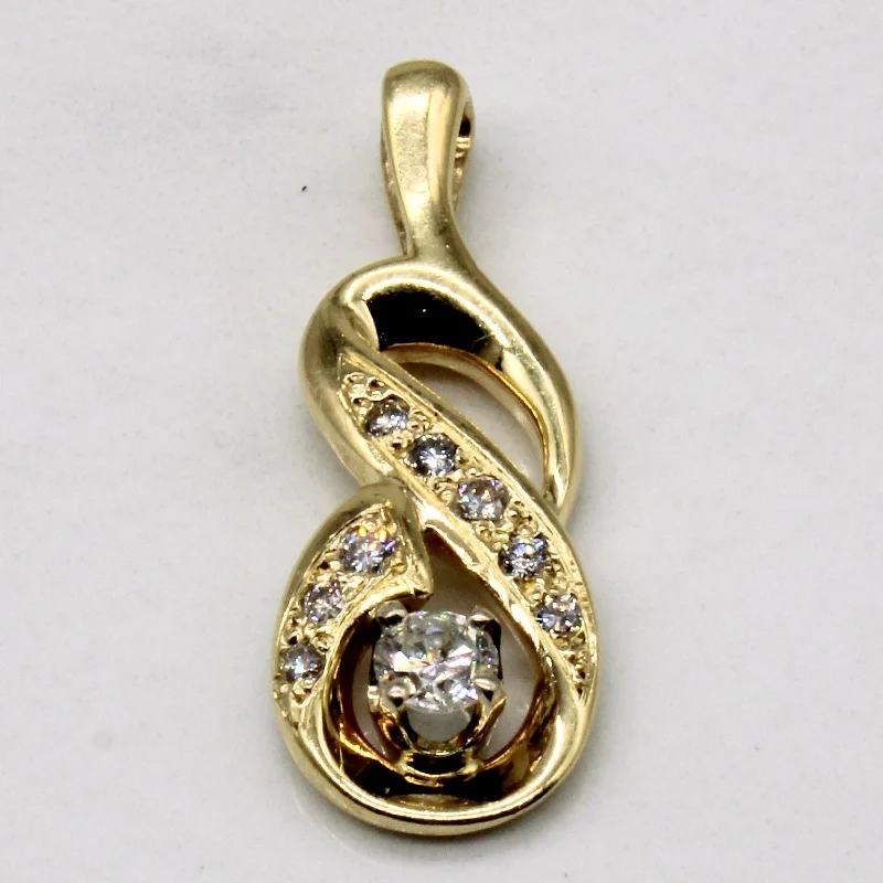 unique blue topaz ring Diamond Infinity Pendant | 0.26ctw |