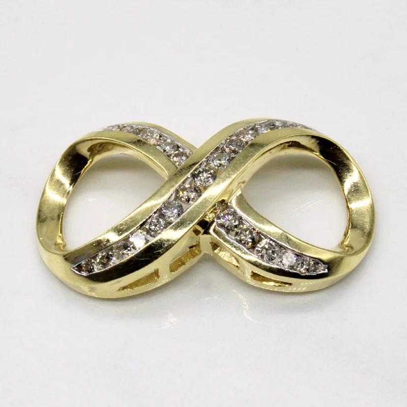 gold choker necklace simple Diamond Infinity Pendant | 0.70ctw |