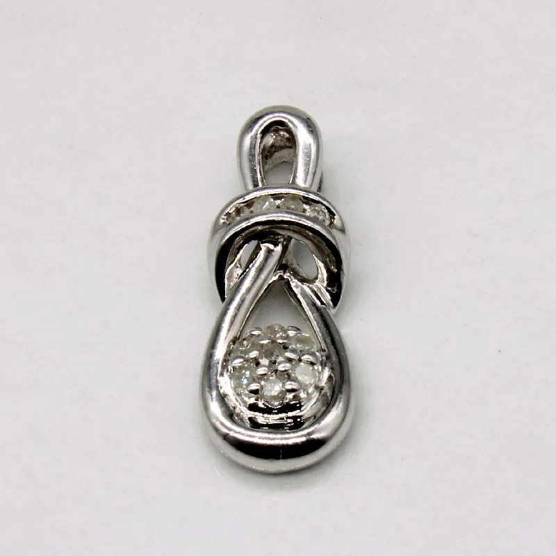 vintage filigree engagement ring Diamond Knot Pendant | 0.06ctw |