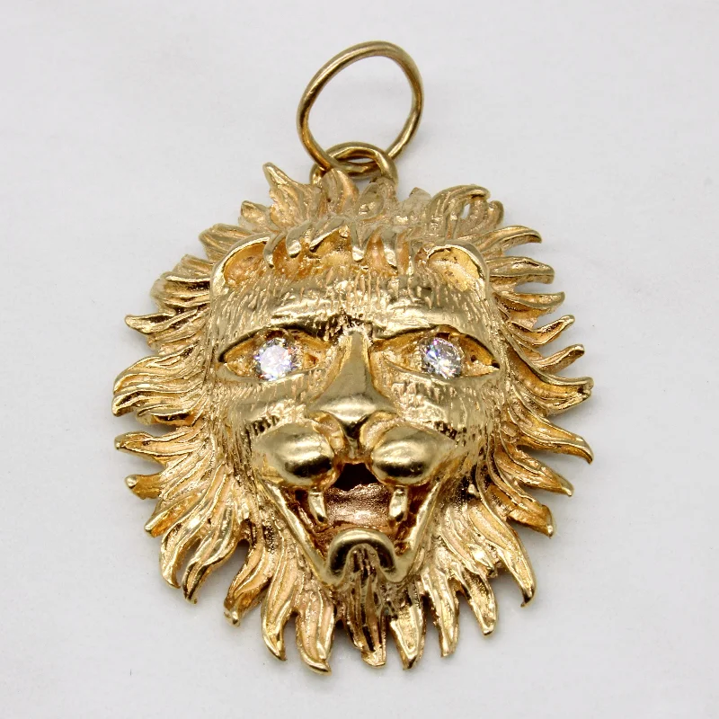 Diamond Lion Head Pendant | 0.25ctw |