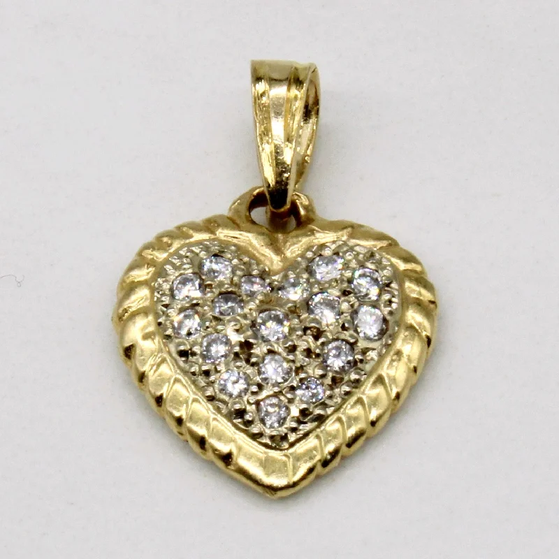 Diamond Pave Heart Pendant | 0.25ctw |