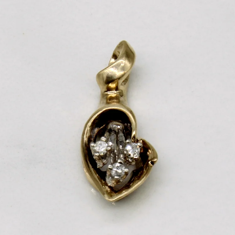 delicate chain necklace gold Diamond Pendant | 0.02ctw |