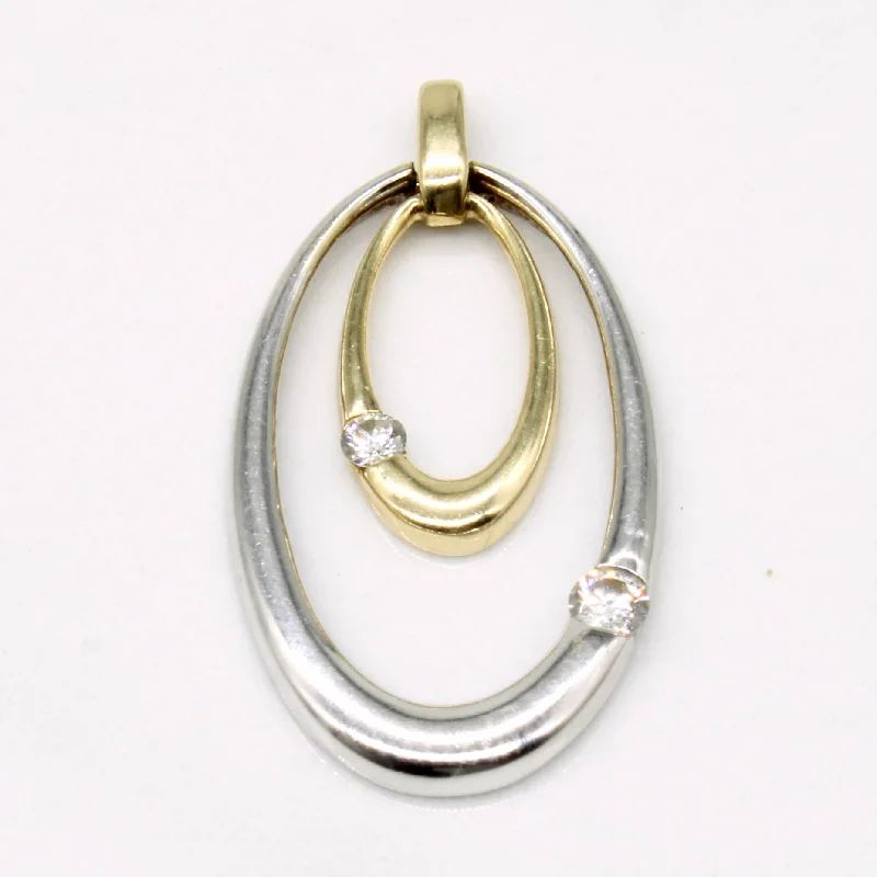 personalized coordinates ring custom Diamond Pendant | 0.09ctw |