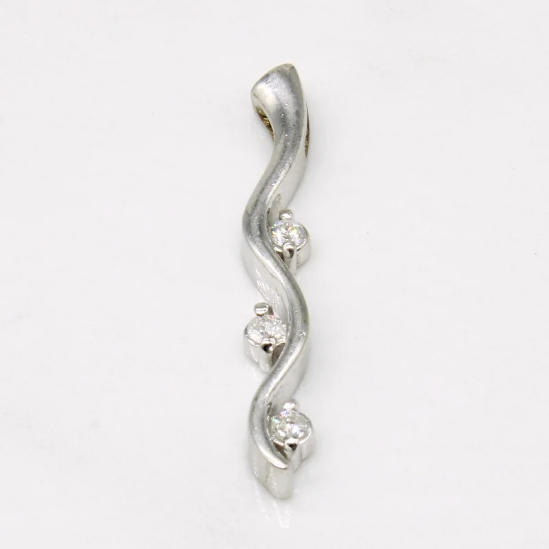 solid gold cartilage hoop Three Stone Diamond Pendant | 0.10ctw |