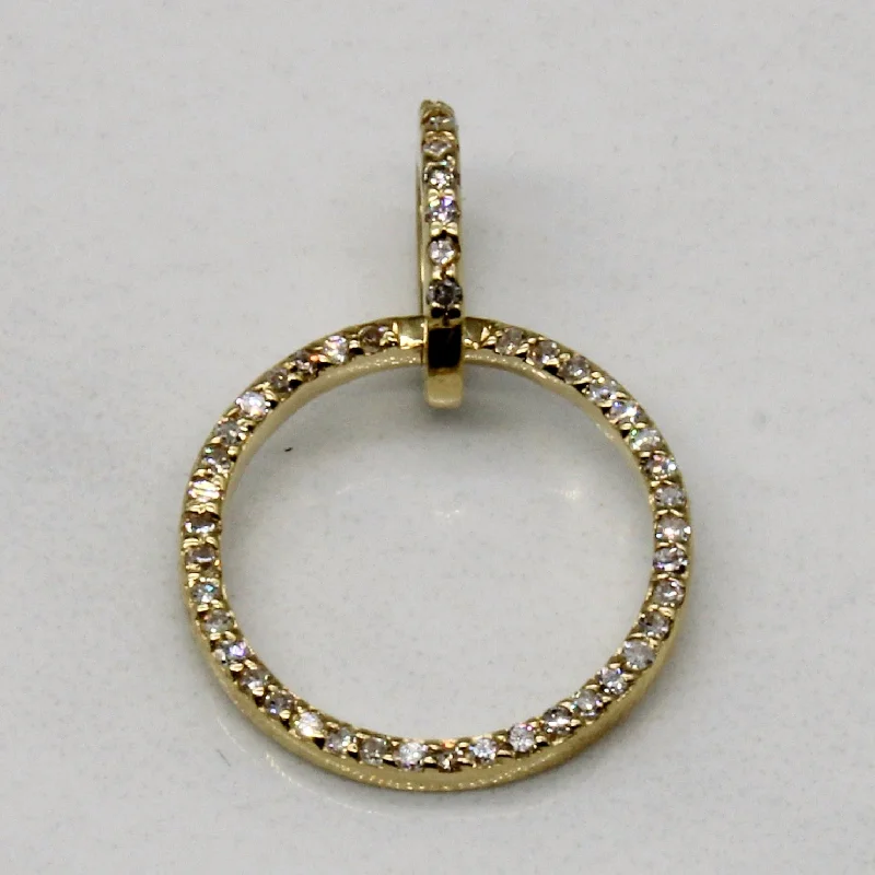 chunky gold chain necklace Diamond Hoop Pendant | 0.15ctw |
