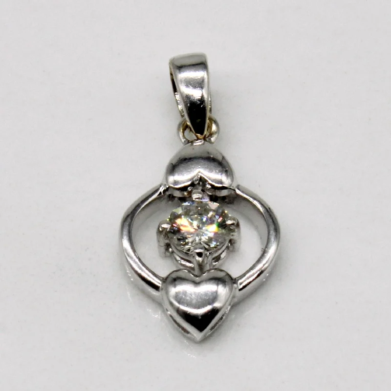 handcrafted gemstone ring women Diamond Hearts Pendant | 0.21ct |
