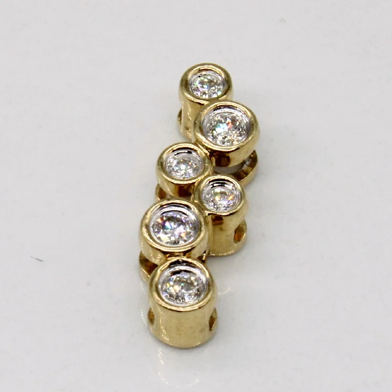 men’s engraved stainless steel bracelet Diamond Pendant | 0.25ctw |