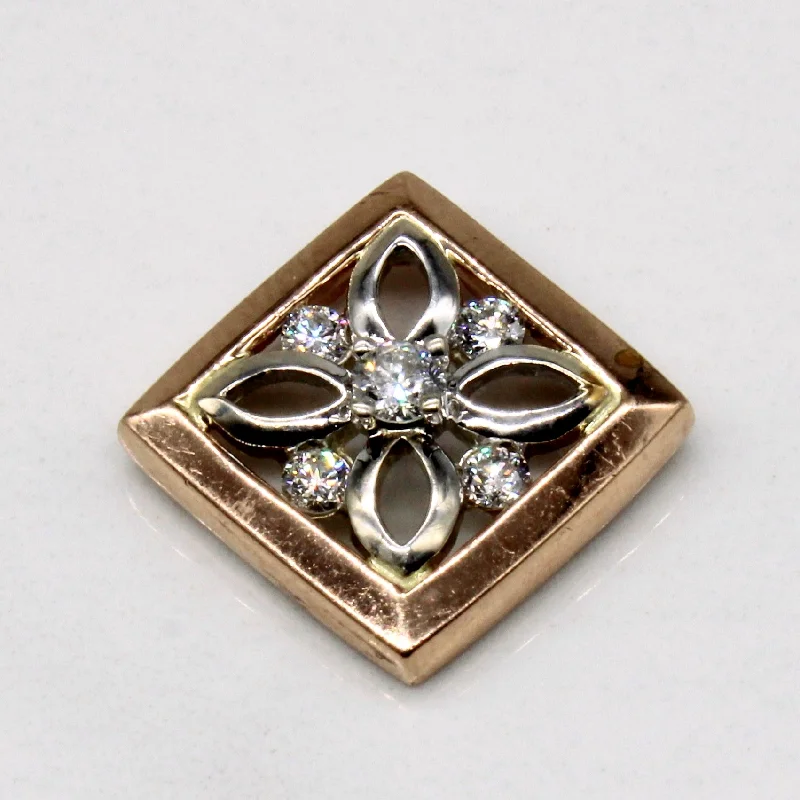 handcrafted silver cross pendant Diamond Pendant | 0.25ctw |