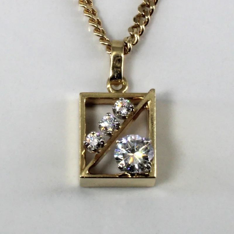 unique gemstone necklace handmade Diamond Pendant Curb Link Chain Necklace | 0.93ctw | 18"| unique gemstone necklace handmade Diamond Pendant Curb Link Chain Necklace | 0.93ctw | 18"|