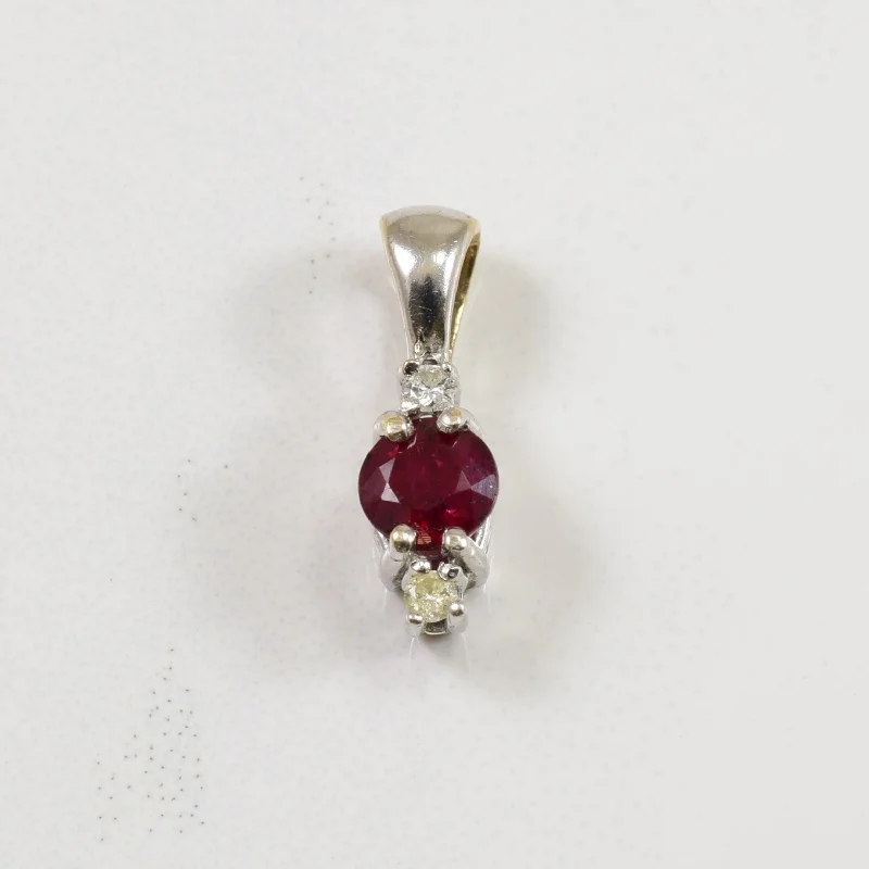 rose quartz bracelet healing Diamond & Ruby Pendant | 0.38ct, 0.03ctw |