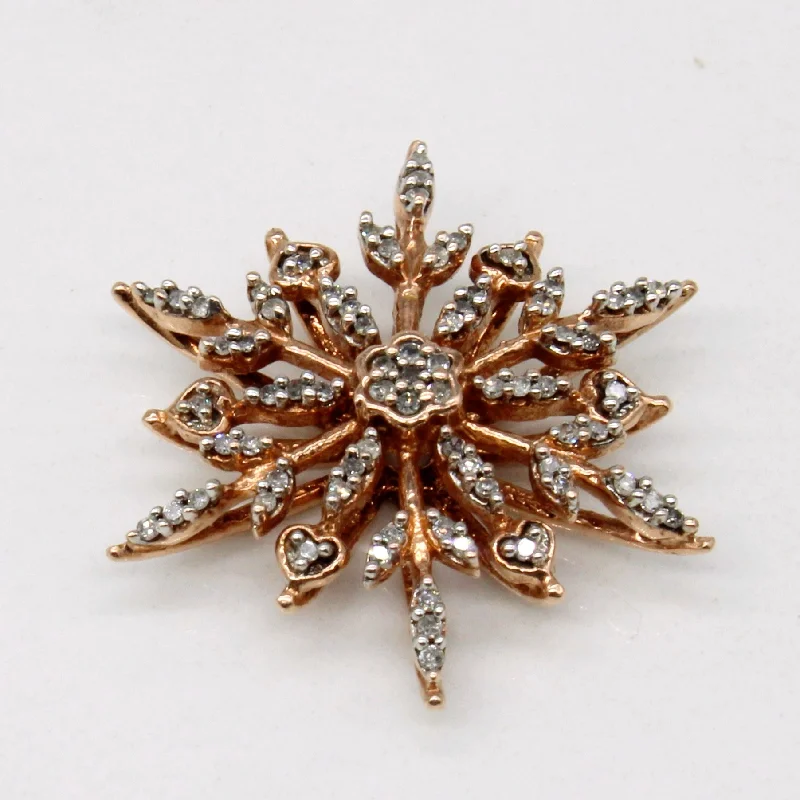 sterling silver dragonfly pendant Diamond Snowflake Pendant | 0.17ctw |