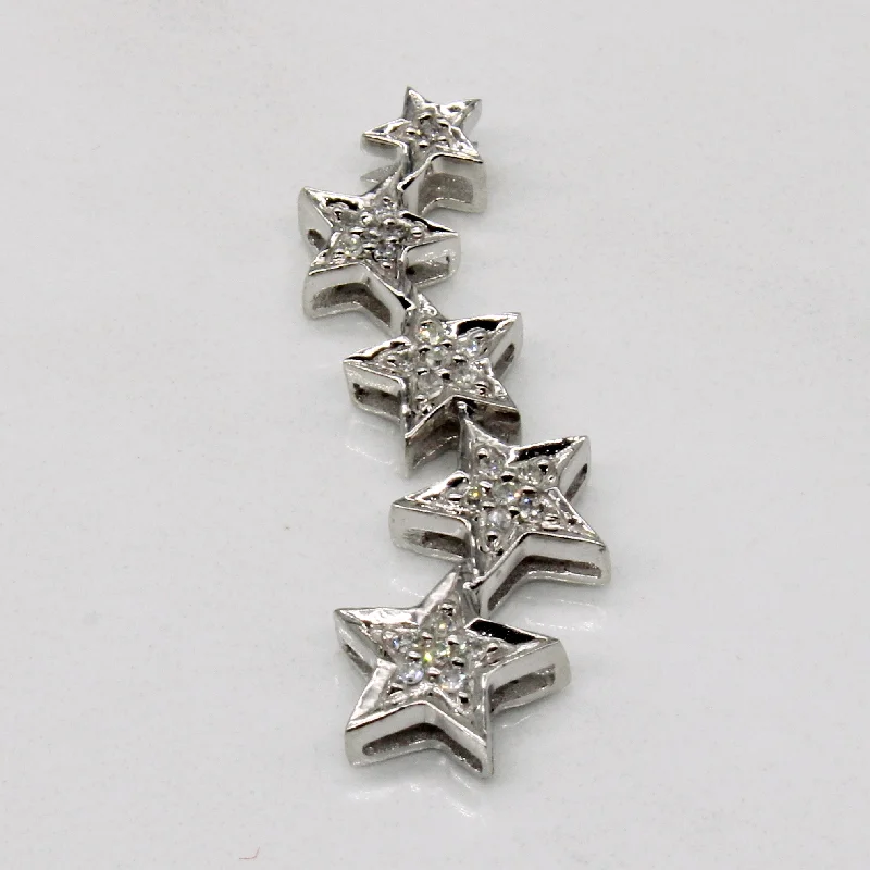 Diamond Star Drop Pendant | 0.05ctw |