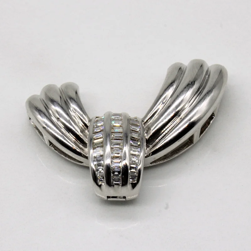 crystal-studded gold ring Diamond Swoop Pendant | 0.85ctw |