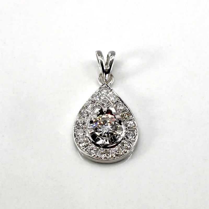 men’s black diamond cufflinks Diamond Tear Drop Pendant | 0.68ctw |