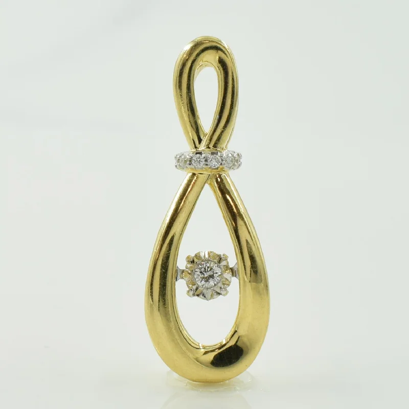 silver arrow pendant necklace Diamond Teardrop Pendant | 0.06ctw |
