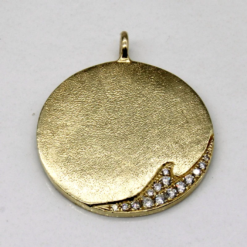 celestial crescent moon bracelet Diamond Wave Pendant | 0.10ctw |