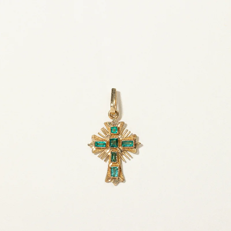men’s black diamond cufflinks Emerald Cross Pendant | 0.32ctw |