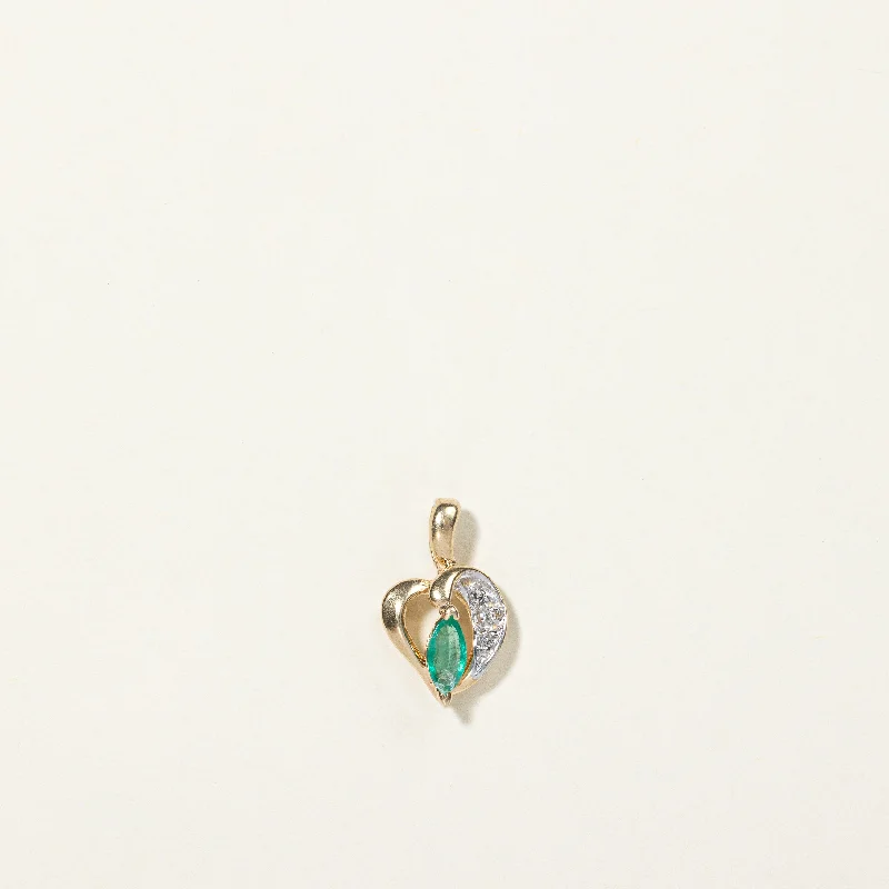 colorful gemstone engagement ring Emerald & Diamond Heart Pendant | 0.10ct, 0.01ctw | colorful gemstone engagement ring Emerald & Diamond Heart Pendant | 0.10ct, 0.01ctw |