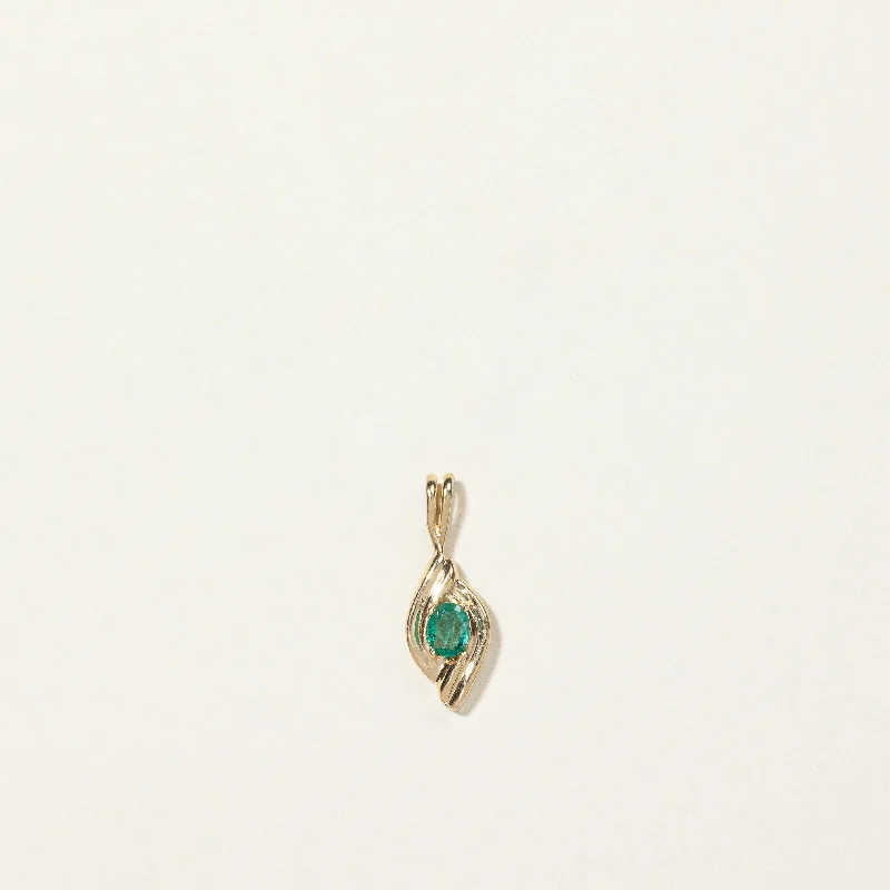 silver infinity symbol bracelet Emerald Pendant | 0.10ct |