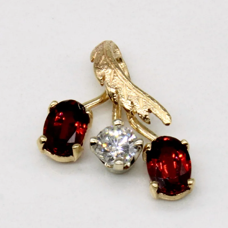 handcrafted beaded bracelet boho Garnet & Diamond Pendant | 0.90ctw, 0.25ct |
