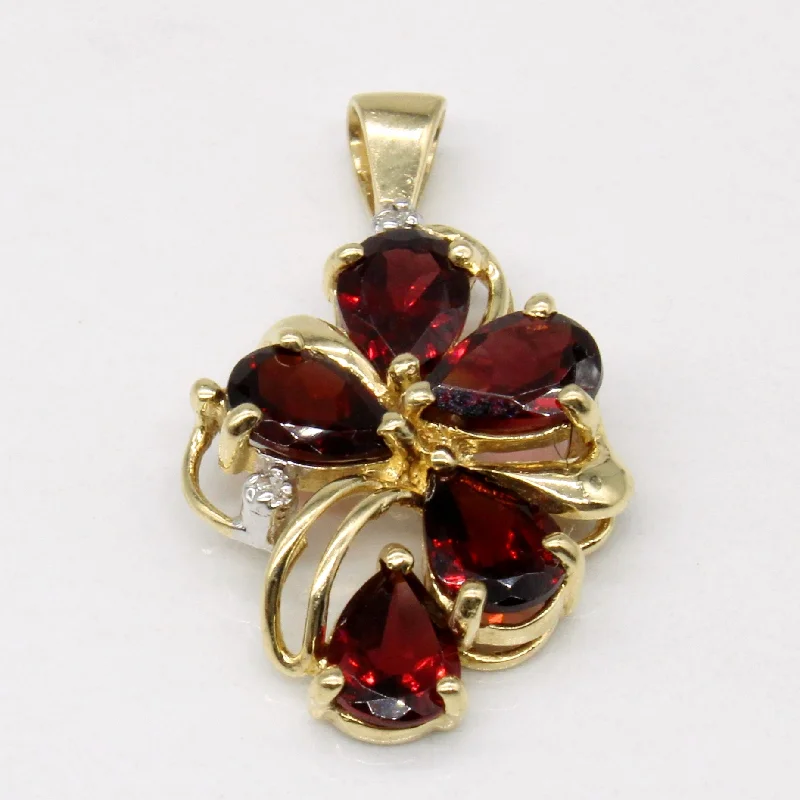rose gold ring with diamonds Garnet & Diamond Pendant | 3.75ctw, 0.01ctw |