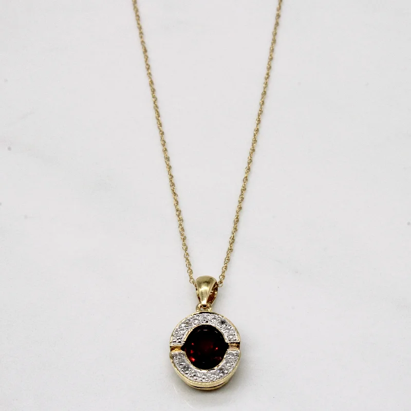 heart pendant necklace gold Garnet & Diamond Pendant & Necklace | 1.50ct, 0.04ctw | 19" | heart pendant necklace gold Garnet & Diamond Pendant & Necklace | 1.50ct, 0.04ctw | 19" |