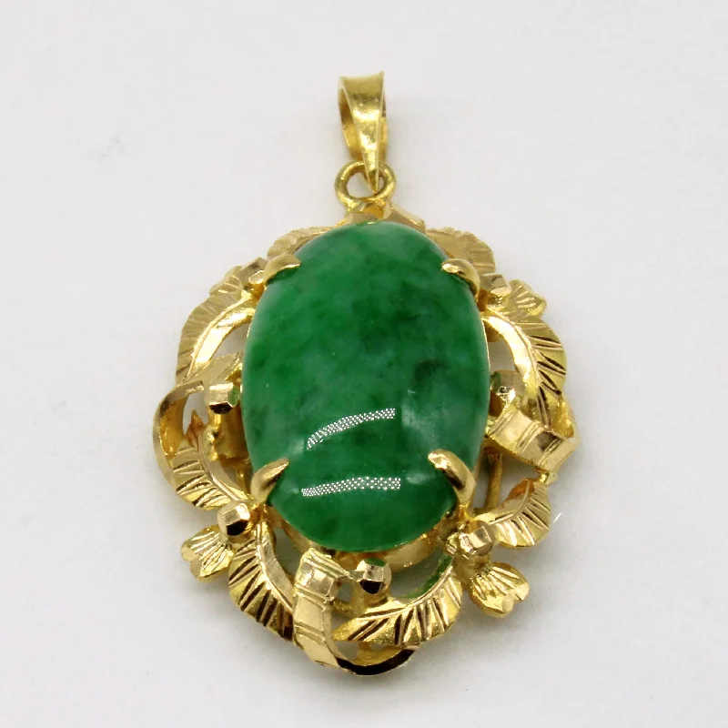 modern geometric gold ring Jadeite Pendant | 6.00ct |