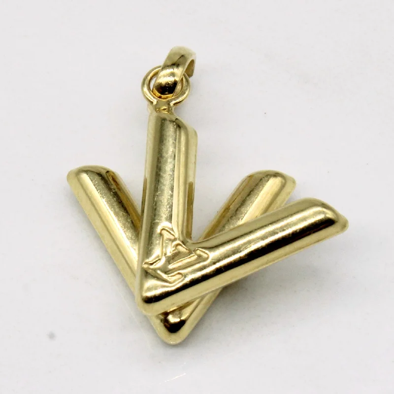 18k Yellow Gold Logo Charm