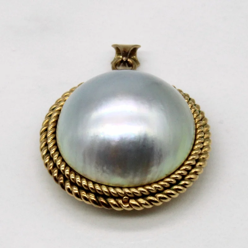 luxury emerald ring platinum Mabé Pearl Pendant