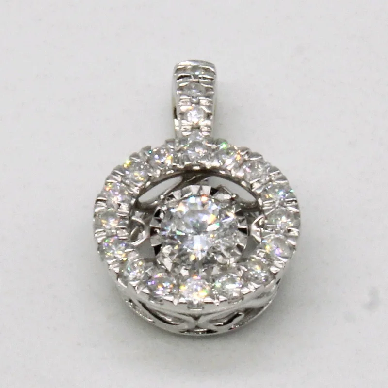 vintage flower brooch pin 'Michael Hill' Diamond Pendant | 0.50ctw |
