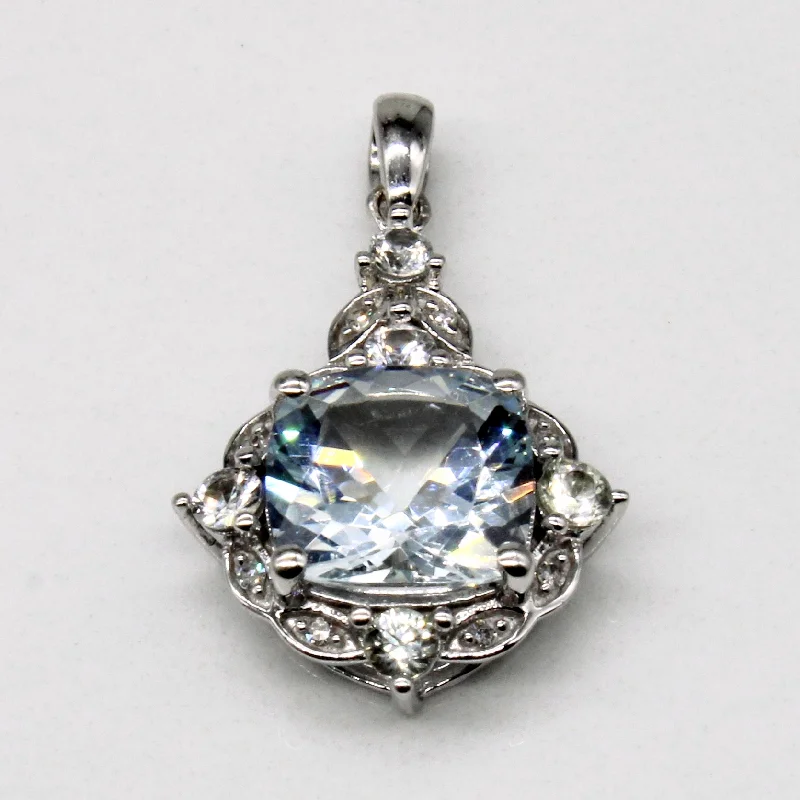 vintage art deco engagement ring Multi Gem Pendant | 1.73ctw |