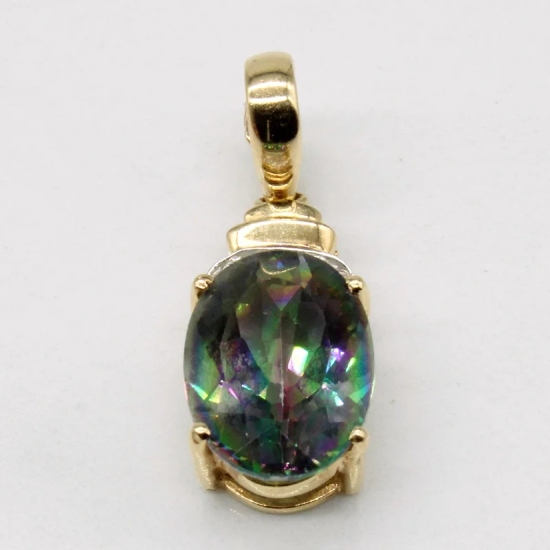 real peridot charm bracelet Mystic Topaz & Diamond Pendant | 6.45ct, 0.02ctw |