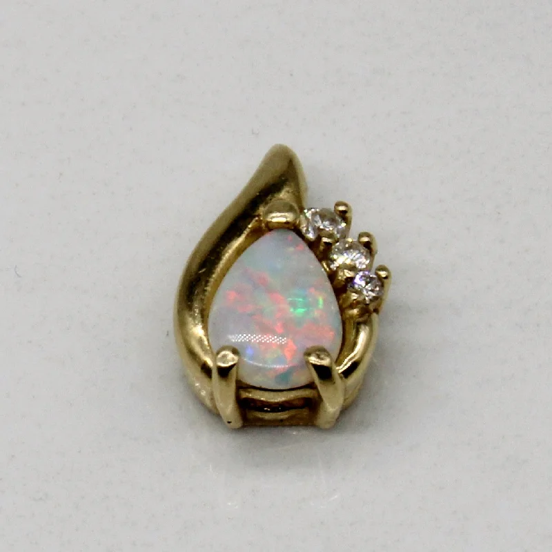 real opal engagement ring Opal & Diamond Pendant | 0.27ct, 0.06ctw |