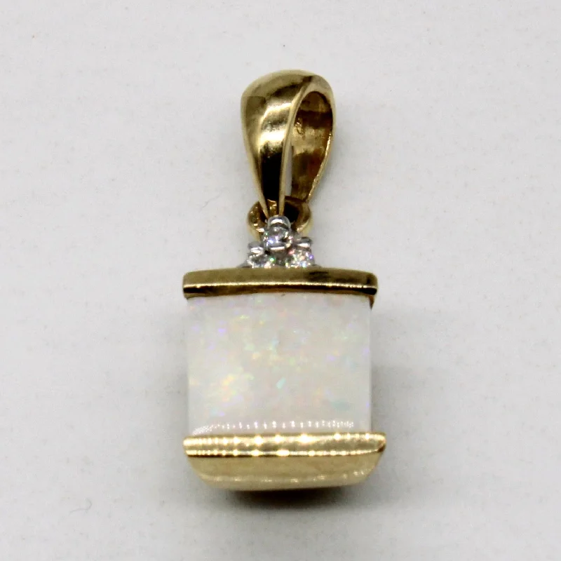 zodiac constellation bracelet silver Opal & Diamond Pendant | 0.65ct, 0.03ctw |