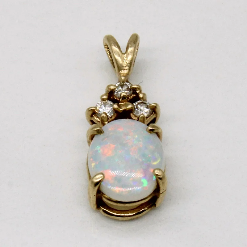 Opal & Diamond Pendant | 0.84ct, 0.09ctw |